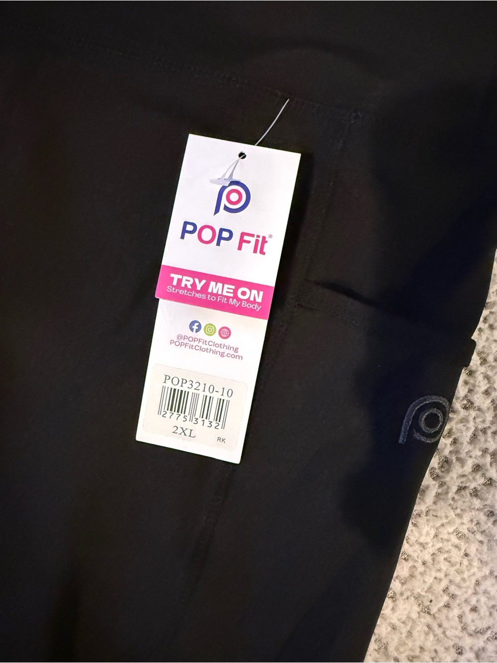 POP Fit Black Leggings - Picture 2 of 5